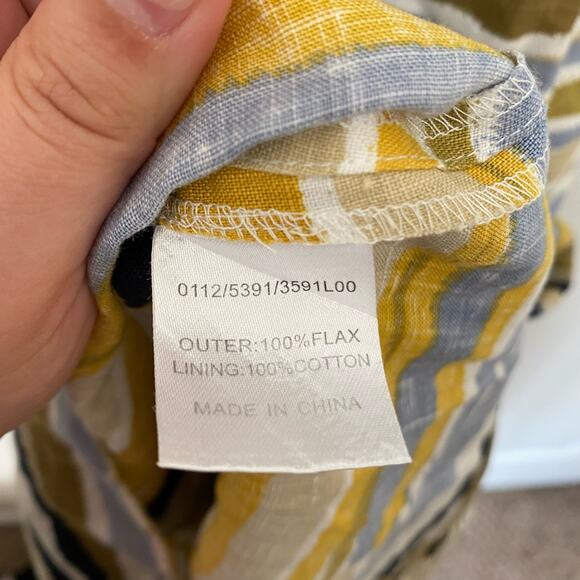 Hobbs London Women's Striped 100% Flax Maxi Sleeveless Dress Size Small Lagen - Picture 11 of 12